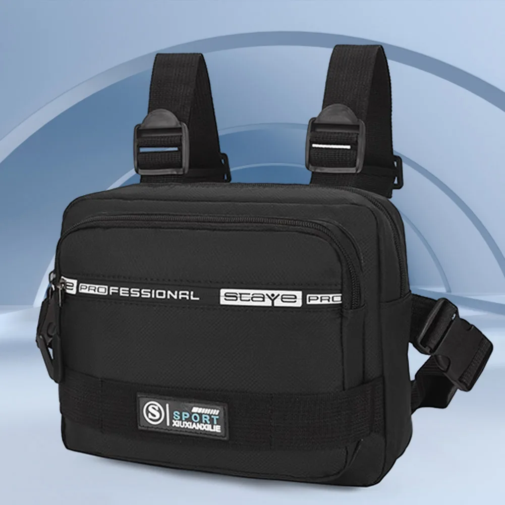 Männer Molle Brusttasche Anti-Diebstahl Oxford Molle Schulter Weste Taschen verstellbar sicher multifunktional leicht für draussen-Camping