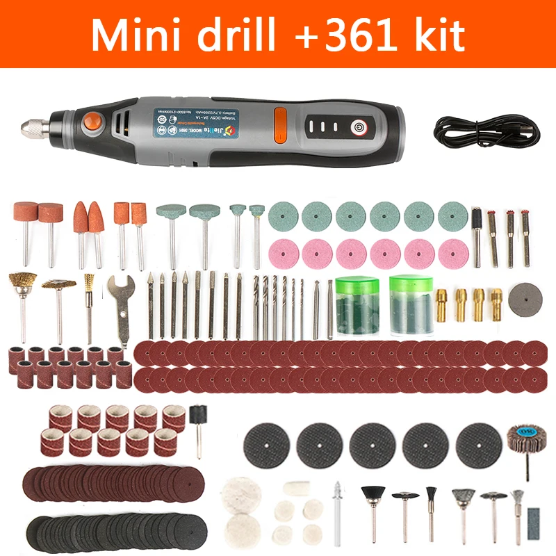 Wiertarko-grawerka akumulatorowa 35W mini Bezprzewodowa Wiertarka Polerka USB Akumulatorowa Narzędzie Obrotowe Dremel robić Biżuterii Metalu: Indygo