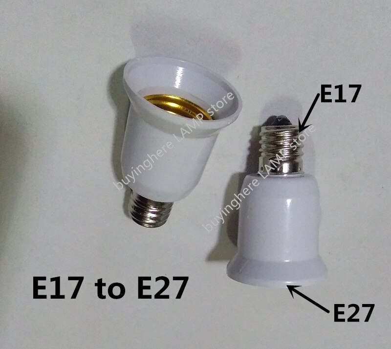 Lampvoet E17 turn om E27 lamphouder turn om E17 Lamp hoofd converter E17 turn om E27 Lamp socket adapter E17 om e27
