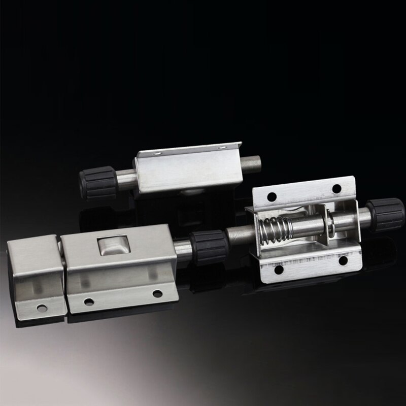 1Pcs 2/3/4 Inch Stainless steel Spring Bolt Safe Door/Window/Drawer/TOILET/Bolts Manual Automatic Security Bolt Barrel Pull Bolt