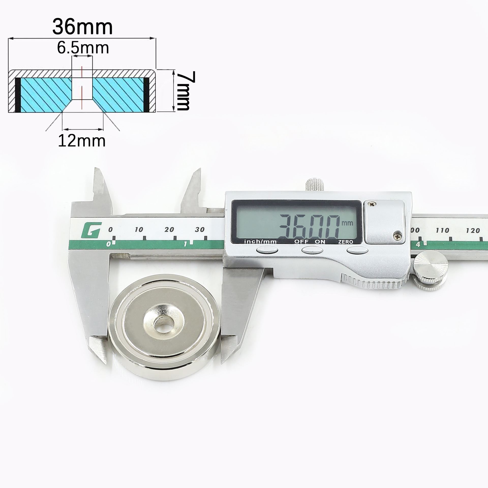 Countersunk Ring Hole Rare Earth Neodymium Magnets D16mm 20mm 25mm 32mm 36mm 42mm Strong Crafts Magnet N52 Salvage Magnets Parts: Red