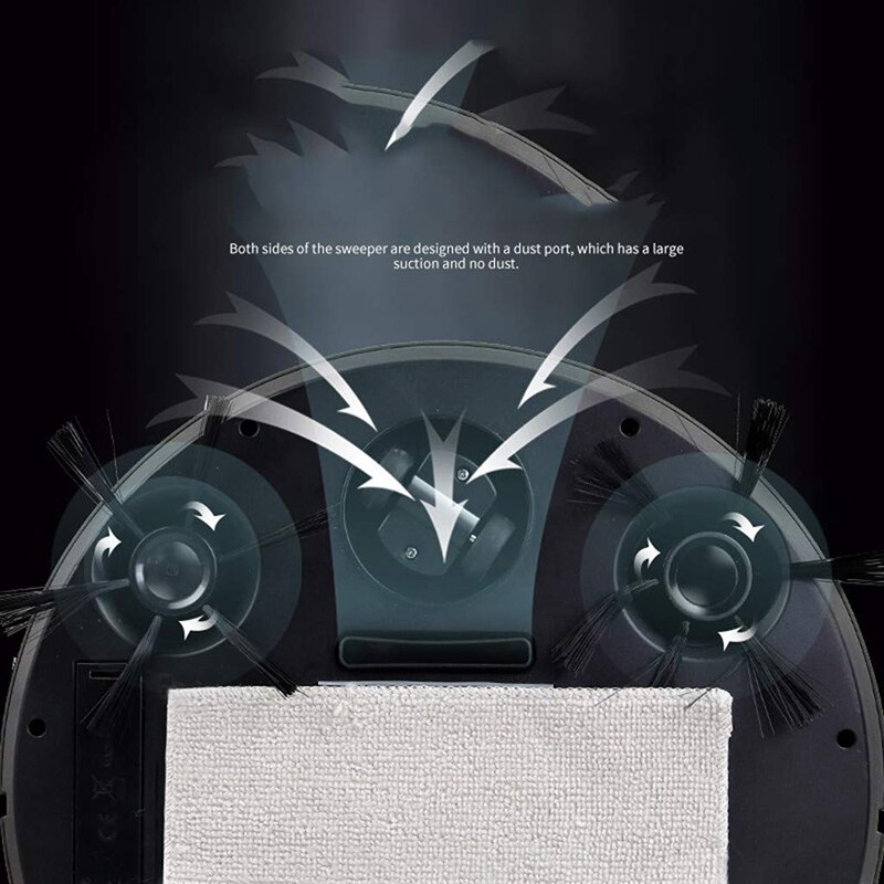 EAS-4-In-1 Rechargeable Automatic Smart Robot, Vacuum Cleaner Sweeper Mop Humidifier, Extremely Low Noise, and Strong Suction