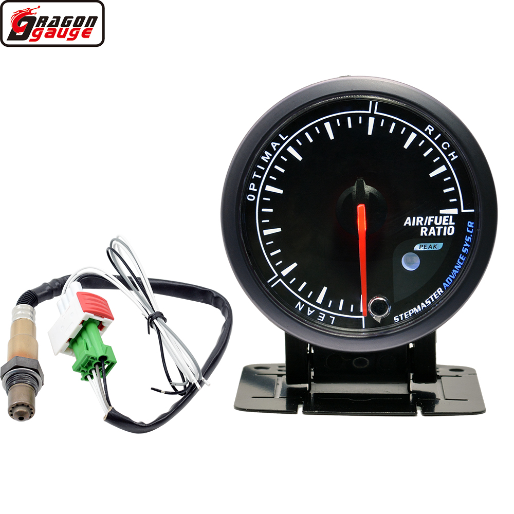 Drachen Messgerät 60mm Auto Auto Verhältnis Luft Kraftstoff Verhältnis Messgerät Schmale Band Sauerstoff Sensor Weiß Und verrotten Hintergrundbeleucht