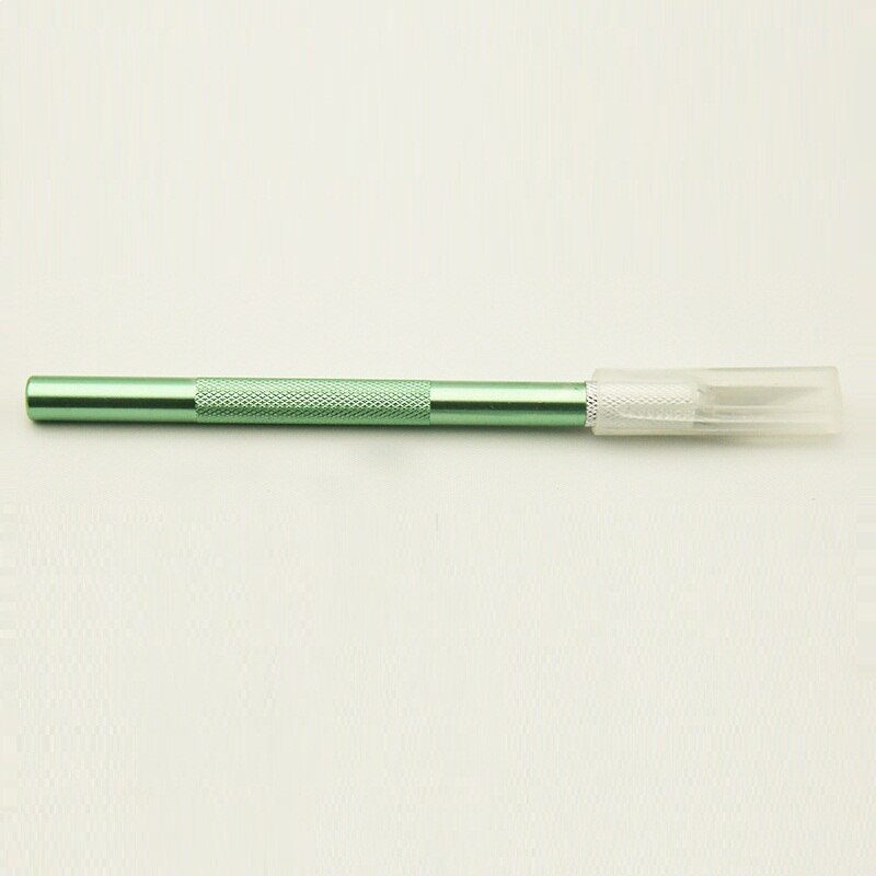 Udskæring kniv præcision skære hobby kniv til polymer keramik modellering fimo håndværk papir udskæring ler skulptur keramik værktøjer: Grøn