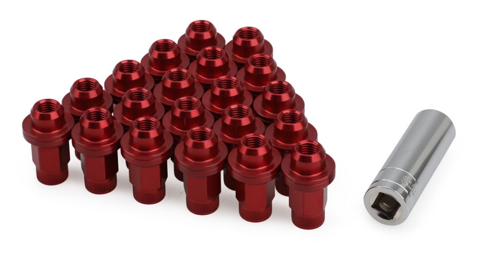 20pcs Wheel Lug Nut M12x1.5 Thread with Washer Seat 7075-T6 Aluminum Car Bolt