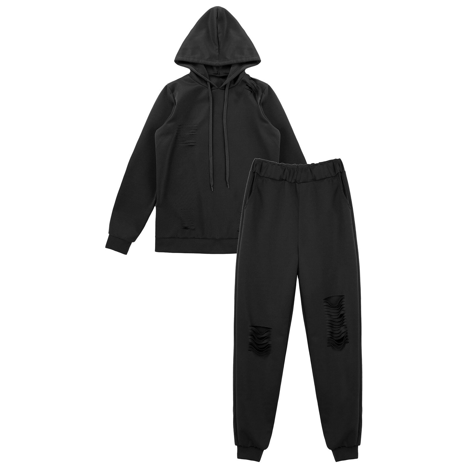 Mode Sport Trainingspakken Vrouwen Casual Sportswear Hooded Hoodie Lange Mouw Sweatshirt Top + Broek 2 Stuks Set Voor Running Gym fitness