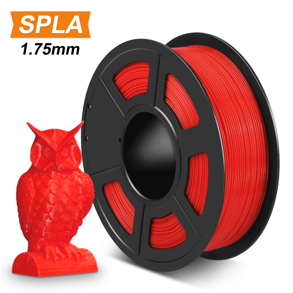 SUNLU 3D Printer Filament SPLA 1.75mm 1KG Colorful Plastic Printing Material 3 Colors White Black GREY: SPLA Red