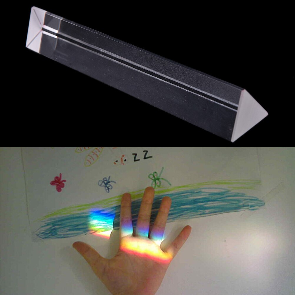 20Cm Mini Prism Optical Glass Triple Driehoekig Prisma Refractor Natuurkunde Experiment Kantoor School Briefpapier Leveringen