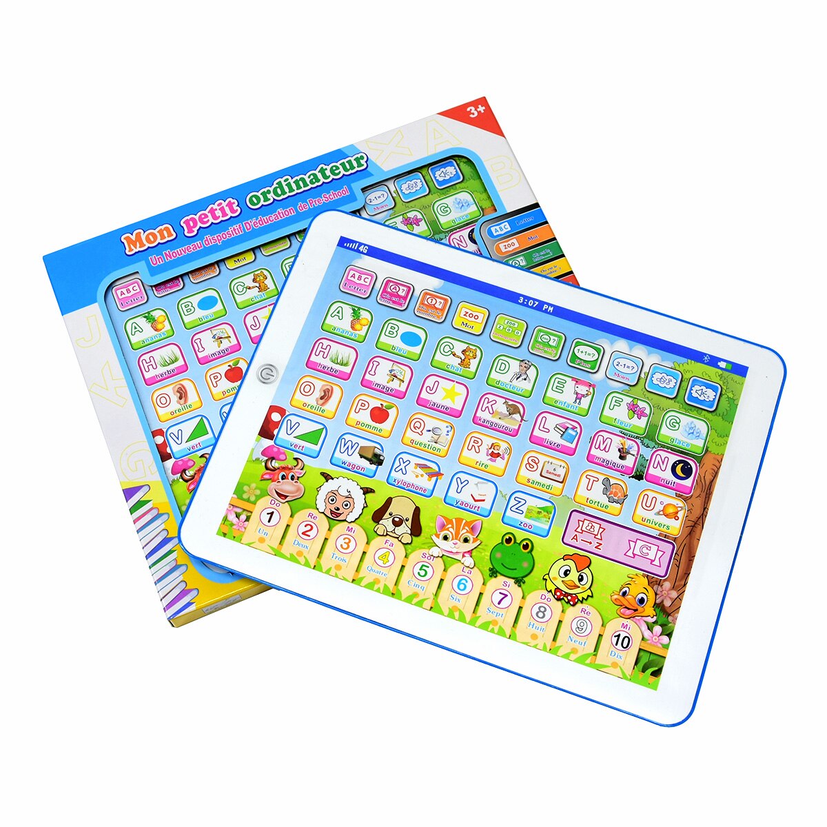 French English Early Childhood Learning Machine Computer Teach Alphabet Education Machine Tablet Poster Chart Toy for Kid