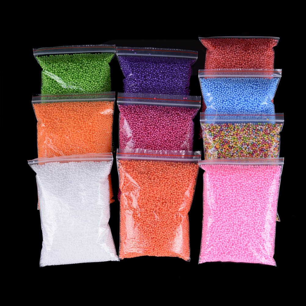1 tasche DIY Schnee Schlamm Partikel Zubehör Schleim Kugeln Kleine Tiny Schaum Perlen Für Floam Füllstoff Für DIY liefert