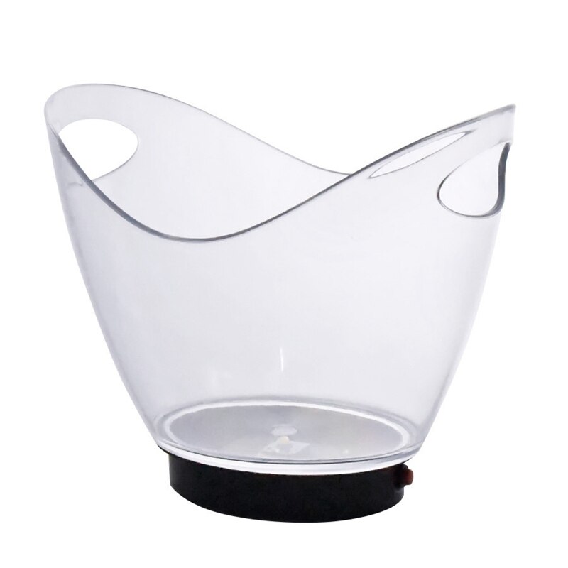 Luminous Plastic Ice Bucket Transparent Colorful LED Ice Bucket Ice Bucket for Bar and Restaurant