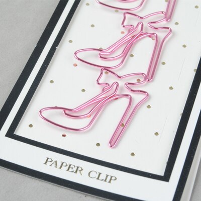 Trombone doré avec épingle, trombone en métal, marque-pages, rangement, accessoires de bureau, marque-pages avec nœud rose doré, joli nœud, trombones: 12