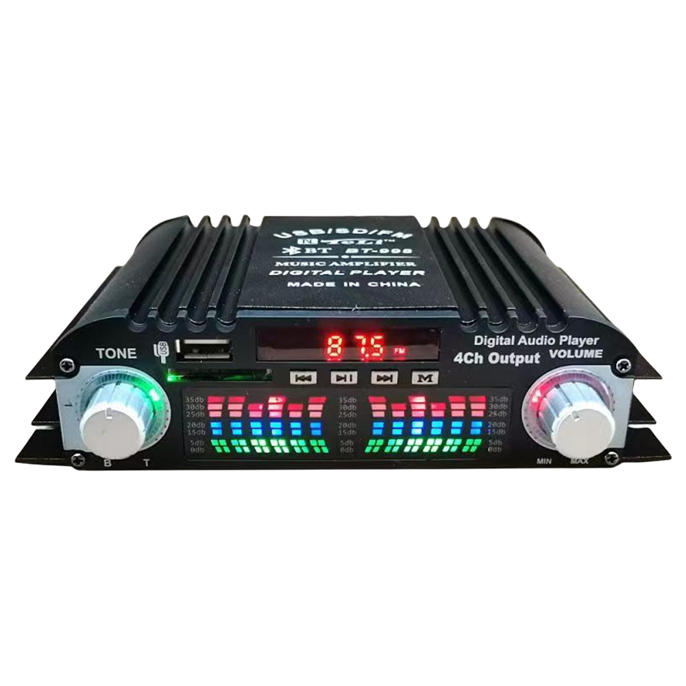 1600w toppeffekt hifi-ljudförstärkare fm-radio usb bluetooth-kompatibel digital 4- kanals ljudförstärkare fm usb karaokespelare