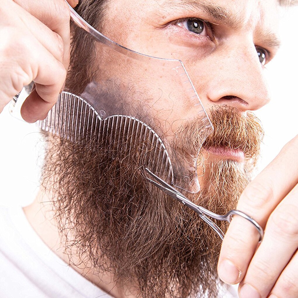 Beard Shaping Styling Tool Beard Stencil Guide Template Comb for Men Style Lightweight Beard Hair Line Up Edging Tool