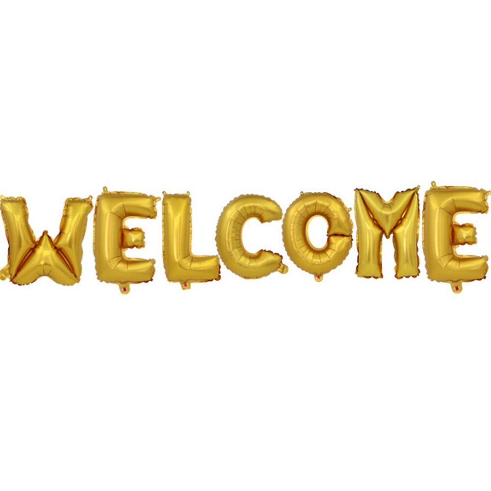 7 Stks/set Goud Zilver Letters Ballons Welkom Letters Folie Ballonnen Voor Verjaardag Bruiloft Party Decor Event Feestartikelen 16Inch