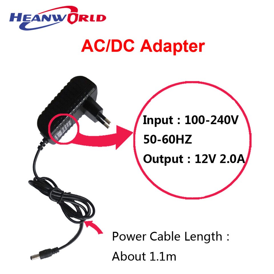 DC Adapter 12 V 2A EU ONS UK AU plug AC 100 V-240 V Converter DC 12 V 2A 2000mA Voeding Europese Plug