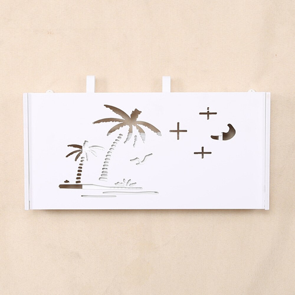 1 stk vægmonteret trådløs wifi router opbevaringsboks pvc panel hylde hængende stik bord beslag kabel opbevaring organizer boligindretning