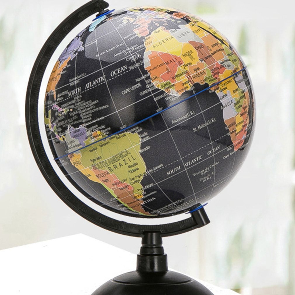 20cm White World Map Globe With Swivel Stand Geography Educational Toy enhance knowledge of earth and geography