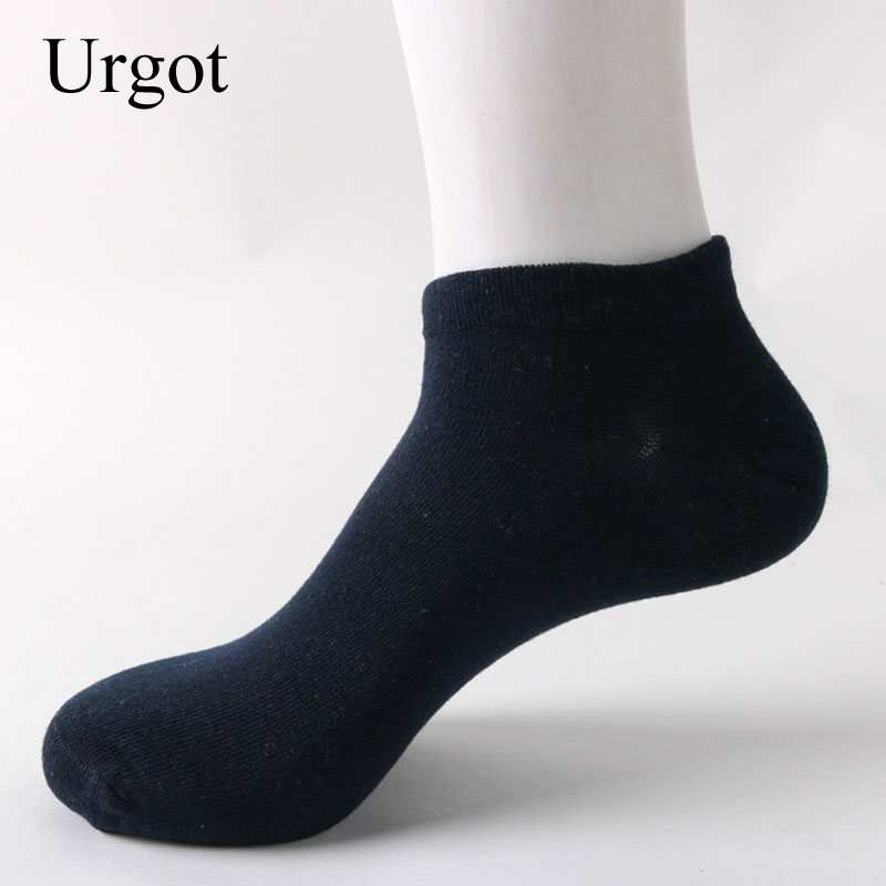 Urgot 10 Pcs=5 Pairs Men&#39;s Cotton Socks Large Big Plus Size 45,46,49,50 Business Ankle Socks Classic Sox Meias Calcetines Hombre