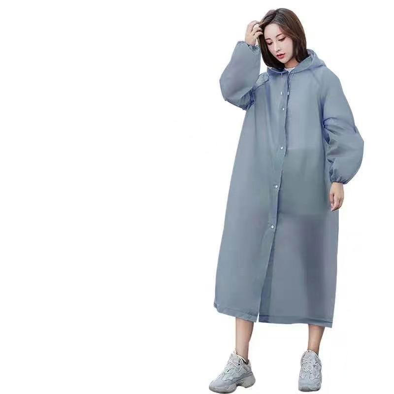 Mode Volwassen Waterdichte Lange Regenjas Vrouwen Mannen Regenjas Hooded Voor Outdoor Wandelen Reizen Vissen Klimmen Verdikte: GRAY