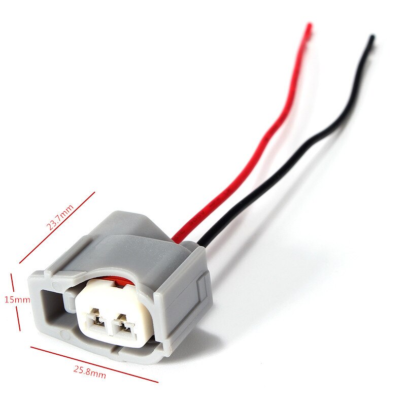 4Pcs For Toyota Auto Connector Female Fuel Injector Connector Electrical Plug Clip Pigtail Waterproof Terminals Plug Cable 2 Pin