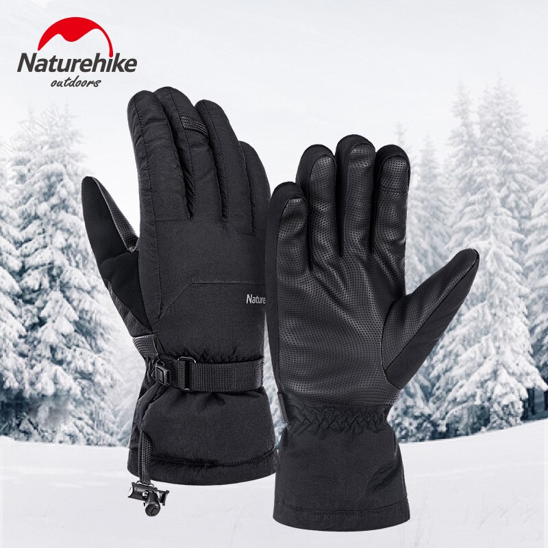Natureigh-gants d'hiver en duvet de canard pour hommes et femmes, gants de Sport en velours, imperméables et coupe-vent épais et chauds pour l'escalade et le ski