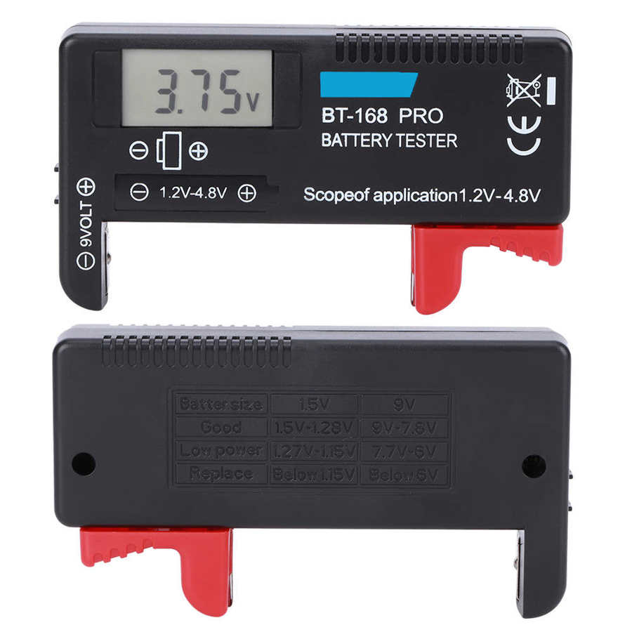 Batterijcapaciteit tester bt168pro digitale lcd batterij tester 1.2v naar 4.8v batterij checker voor kleine batterijen knoopcel