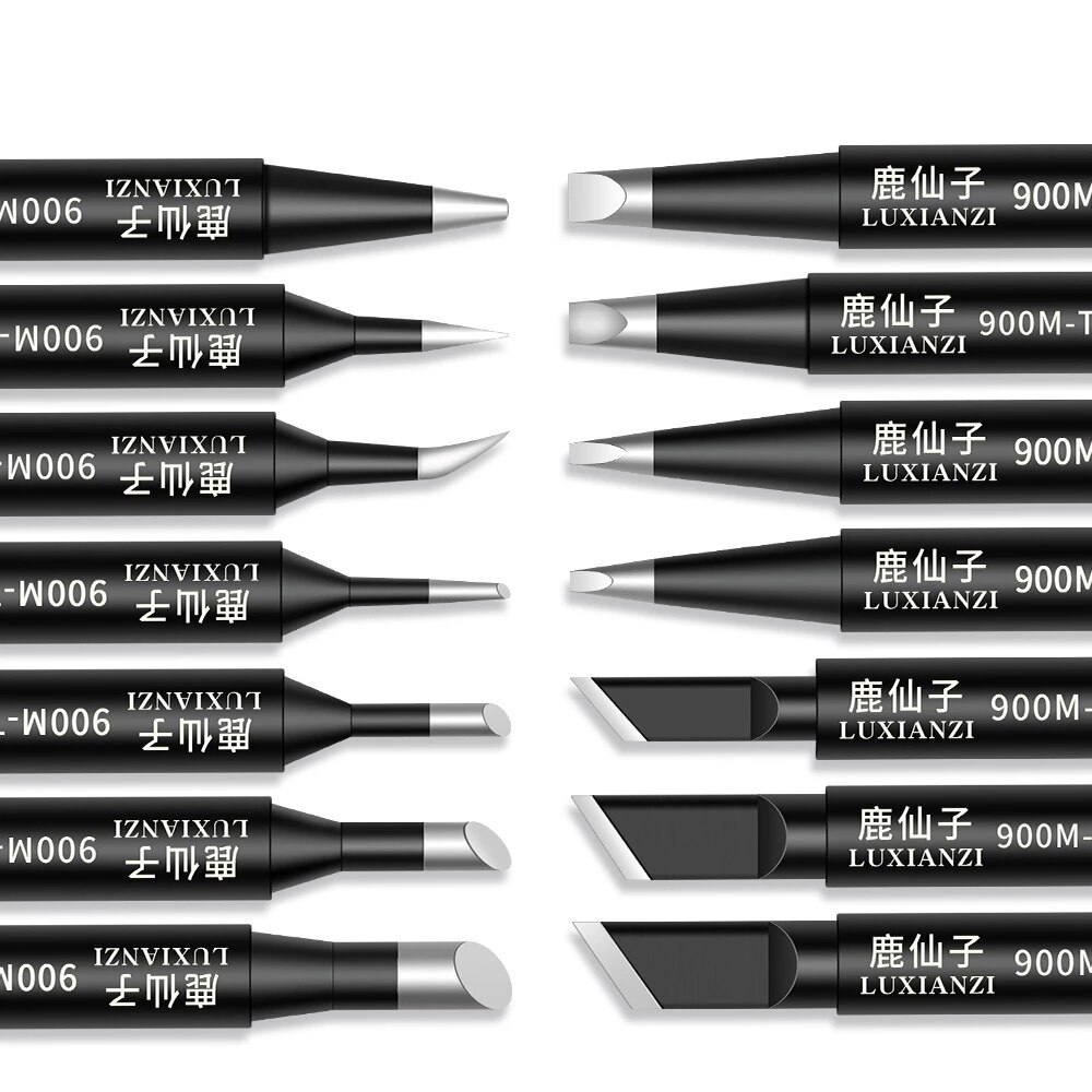 Luxianzi 900M Serie Solderen Tip Universele Loodvrij Soldeerbout Tips Voor 936 Soldeerstation Koper Zwart Lassen tips