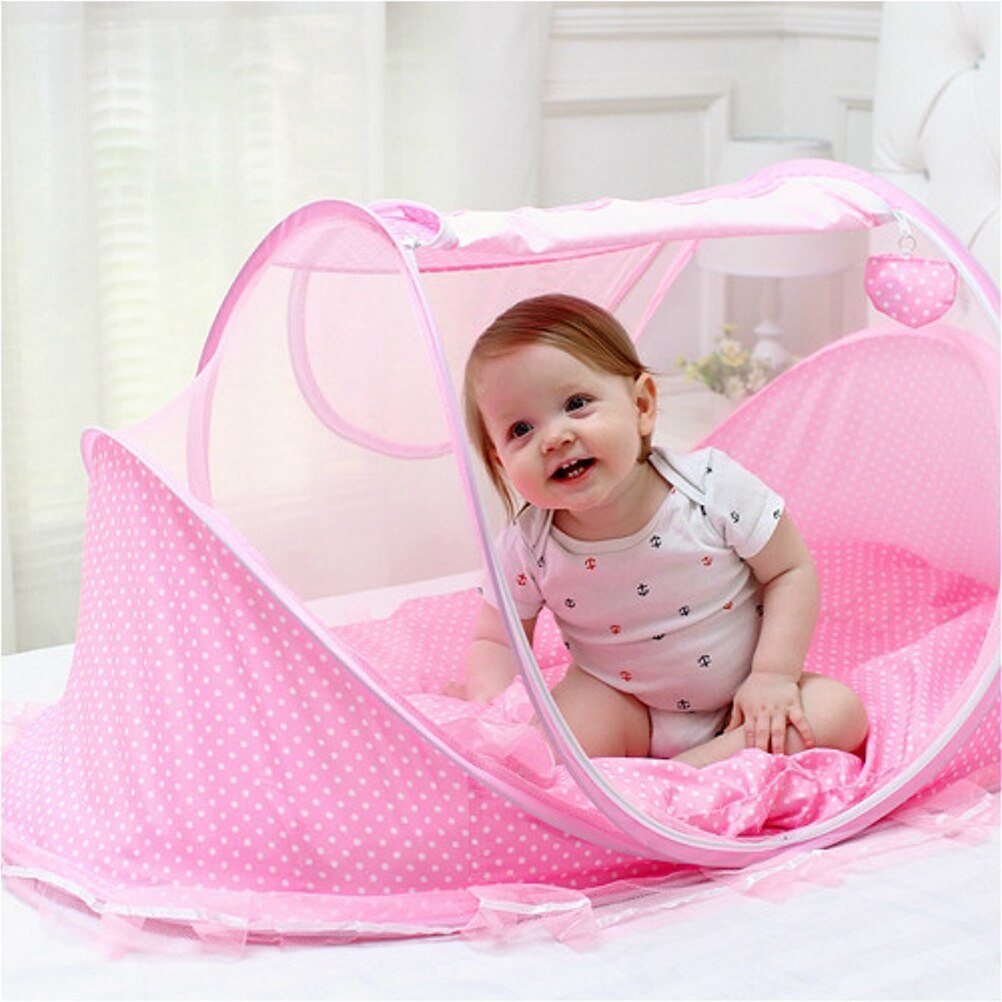 Draagbare Opvouwbare Baby Muskietennetten Bed Vouwen Baby Beddengoed Wieg Polyester Pasgeboren Slaap Reizen Bed Bed