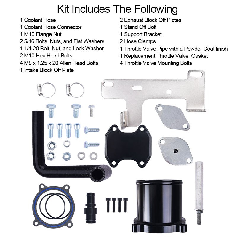 ESPEEDER-Kit de válvula de acelerador y válvula EGR de aluminio, Kit de eliminación de válvula de acelerador EGR para Dodge Ram 6.7L Cummins Diesel