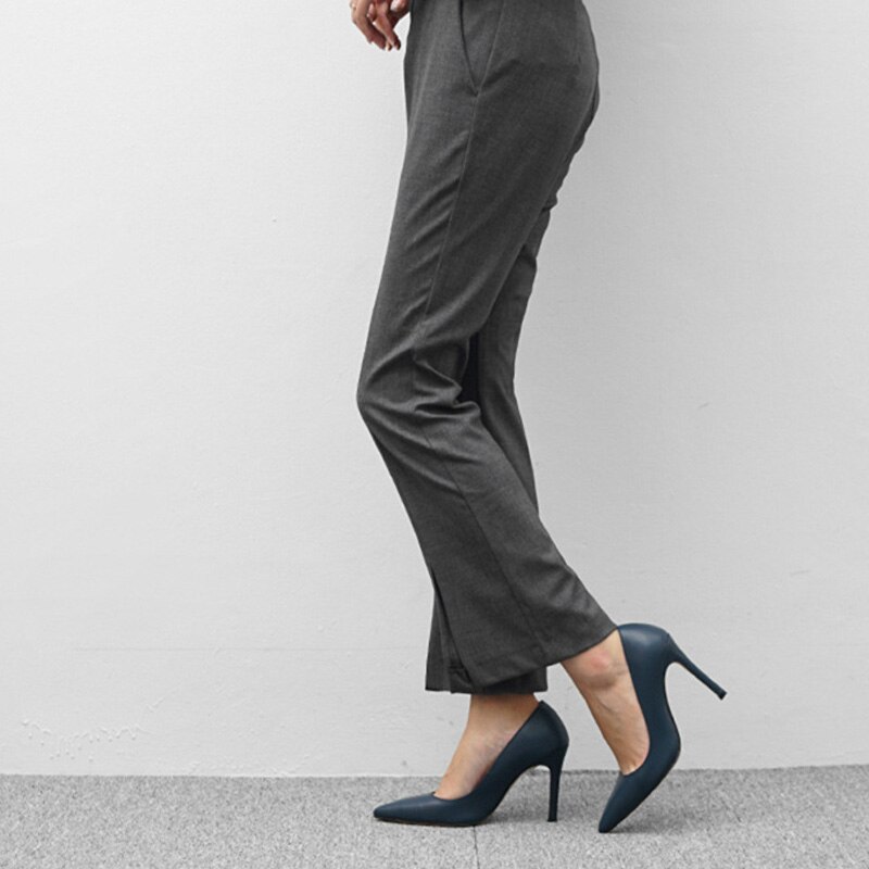Kvinder høje hæle sko mærke spidstå kvinde pumps kontor damer arbejdssko kjole spring summber plus size kvindelige pumps de