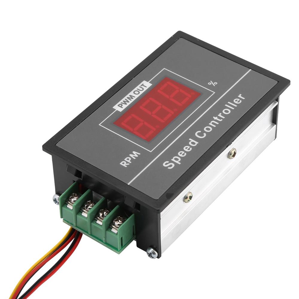 Controlador de velocidad del Motor DC 12V 24V 36V 48V 30A PWM interruptor de parada de arranque con Pantalla digital y potenciómetro de control de velocidad 6-60V
