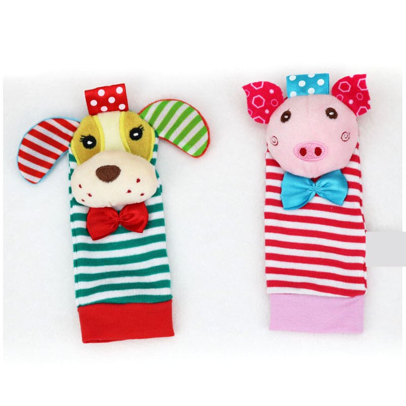 Sozzy-SONAJA de muñeca con dibujos de cebra para bebé, calcetines suaves para bebé, conjunto educativo, el mejor , juguetes para niño y niña: U 2pcs kid socks
