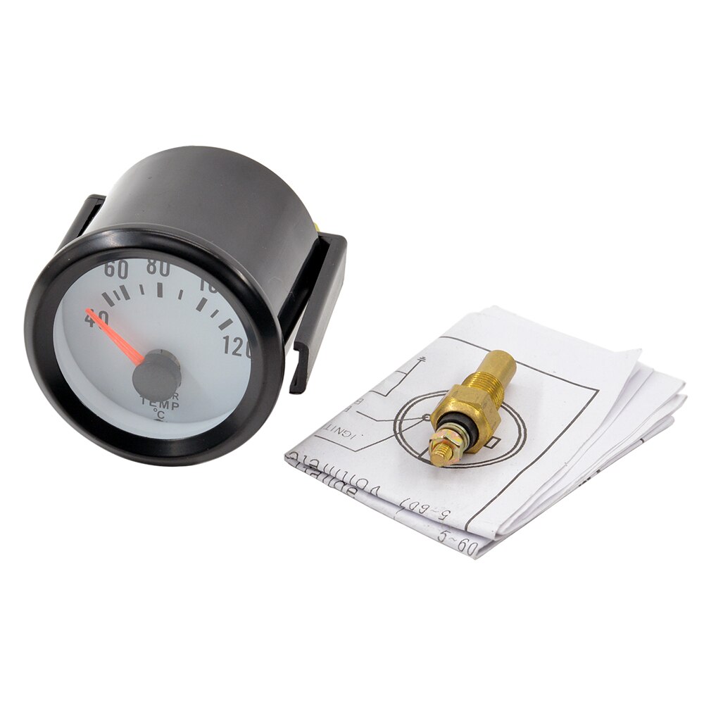 Dragon 52mm Auto Car Refit Back Shell Blue BackLight Water Temperature Gauge 40-120 Celsius Temp Meter: Water temp gauge