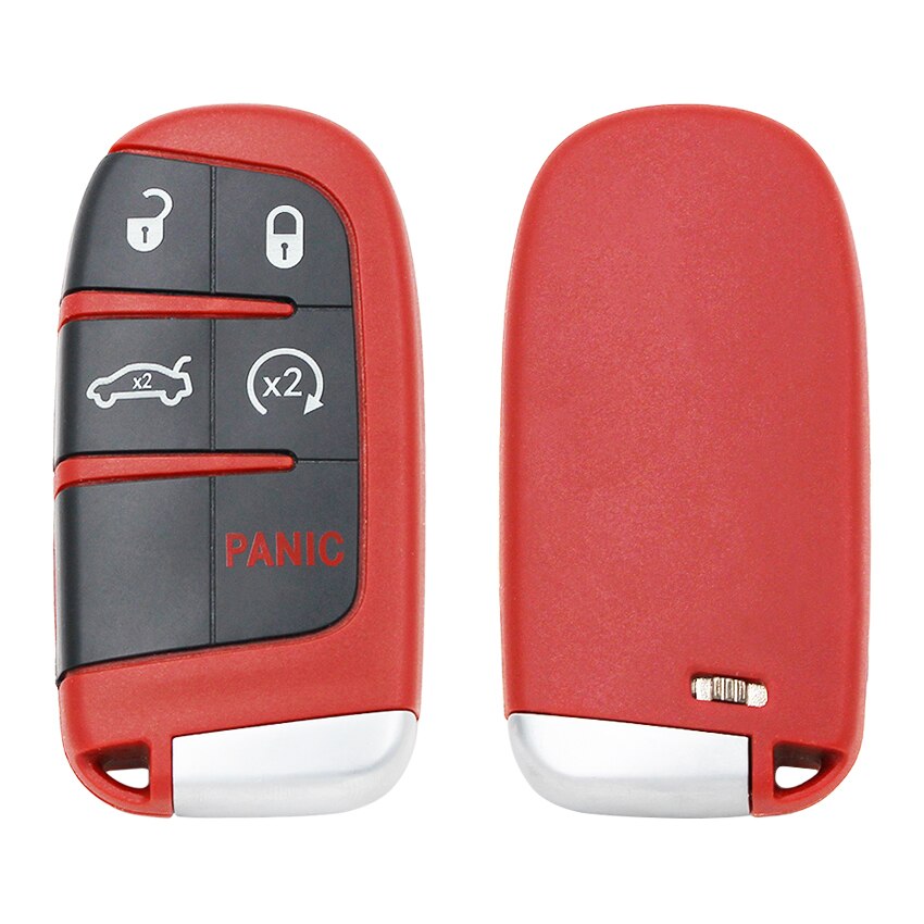 4+1/5 Button Replacement Remote Smart Key Shell Case for Chrysler 300 for Dodge Challenger Charger Dart Durango for Jeep Red