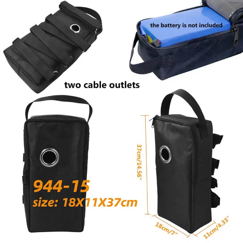22 Maten Elektrische Fiets Case Elektrische Fiets Bagage Opslag Fiets Elektrische Fiets Pvc Li-Ion Batterij Scooter S M L-: Black