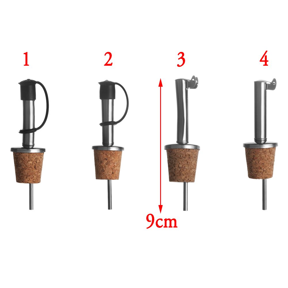 1/3PCS Wooden Cork Red Wine Pourer Oil Beer Metal Bottle Stopper Plug With Cover Home Kitchen Barware Bar Tools Bottle Stopper