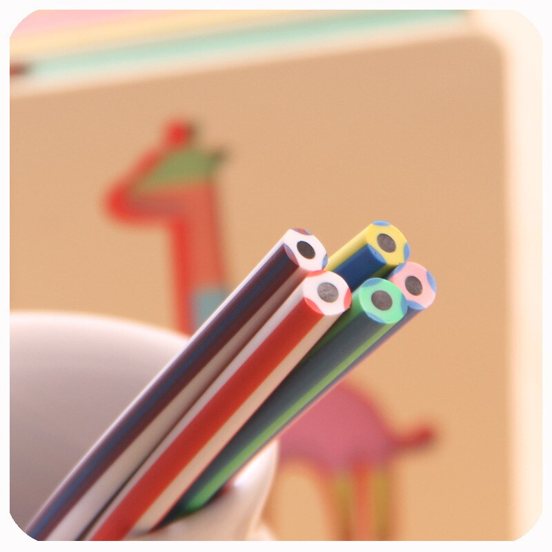 1 pièces coréen papeterie mignon coloré drôle Bendy couleur bonbon doux Flexible Standard crayon avec gomme école bureau