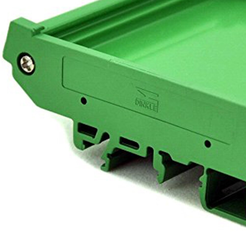 Houder Board Behuizing Duurzaam Adapter Beugel Din Rail Mount Pcb Pvc Module Groene Carrier Praktische