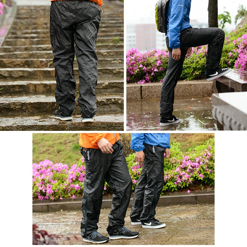 Buiten heren wandelen klimmen fietsen regendicht waterdichte broek nylon stof zwarte regenbroek dames regenbroek heren