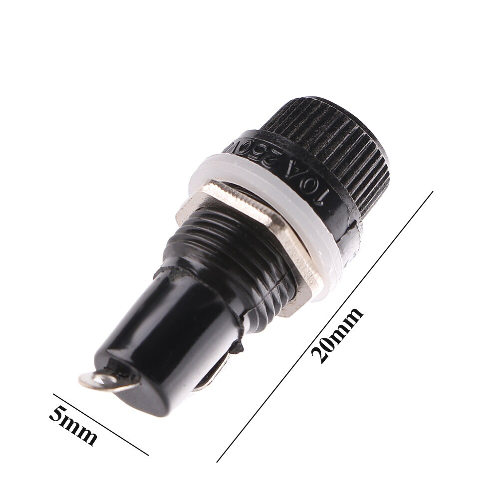 10 Pcs M205 5x20mm Fuses Panel Mount Fuse Holder Electrical Mount Supplies For Radio Auto Stereo