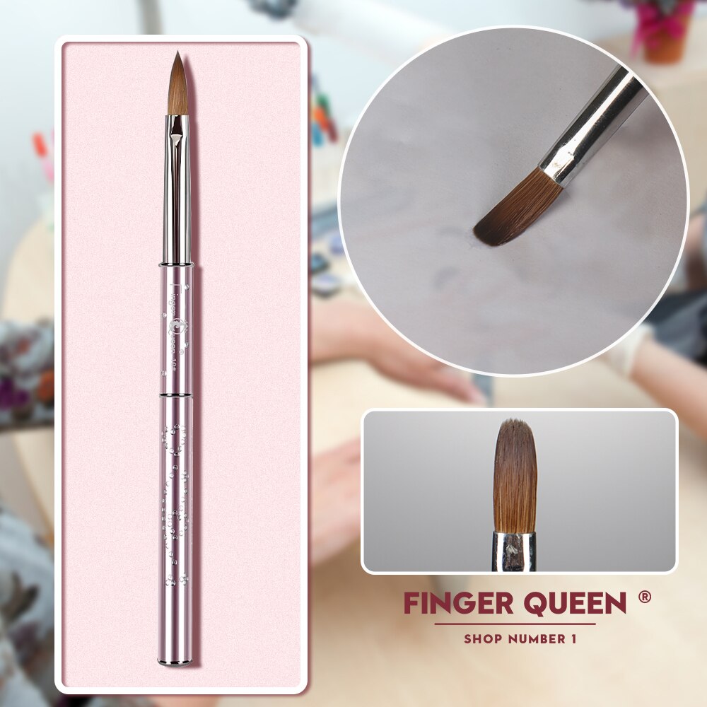 Kolinsky-pincel de Marta rosa para uñas, de tallado de cristal, de patrón 3D, suministros de uñas para equipos de Ail: B065-10B