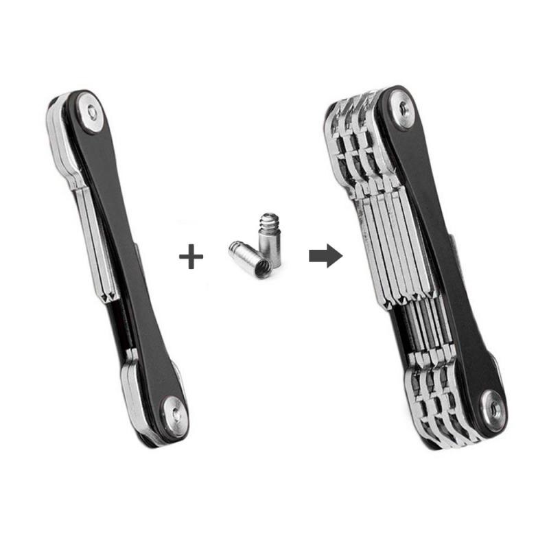 1 stk nøglering aluminium nøgle klip metal nøgle opbevaring diy bærbar kompakt nøgleholder og nøglering arrangør mappe nøgler tegnebog
