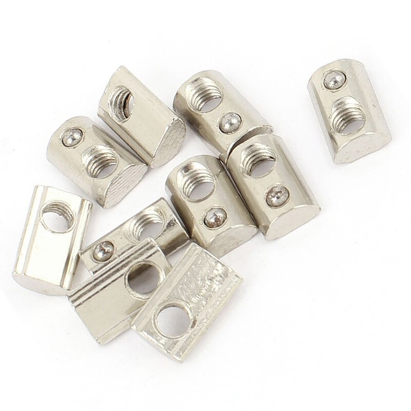 Fashion10pcs 20 Series M5 Slide-In Ball Spring T Slot Nut 13.6mmx8.5mmx4.3mm