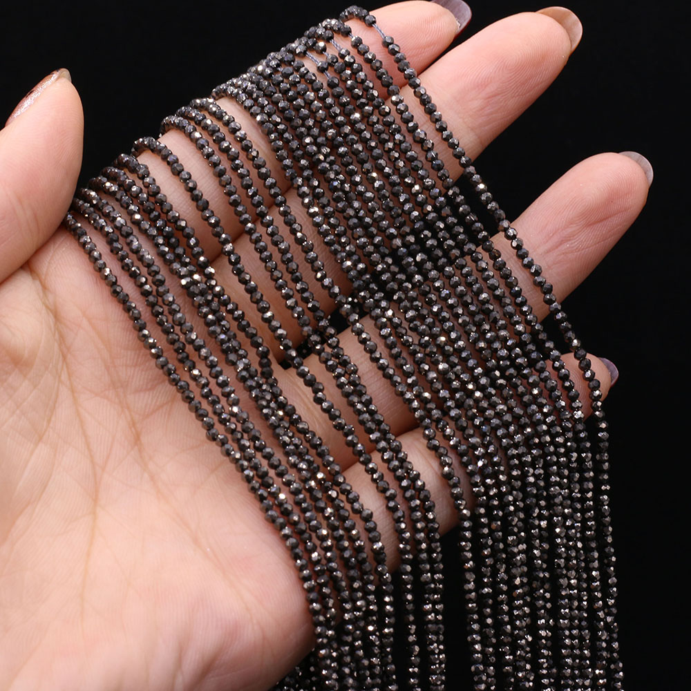 5 strenge naturstenperler belagt farve facetslebet krystal stione spacer løse perler armbånd gør-det-selv smykkefremstilling halskæde 2/3mm: Sølv / Andet