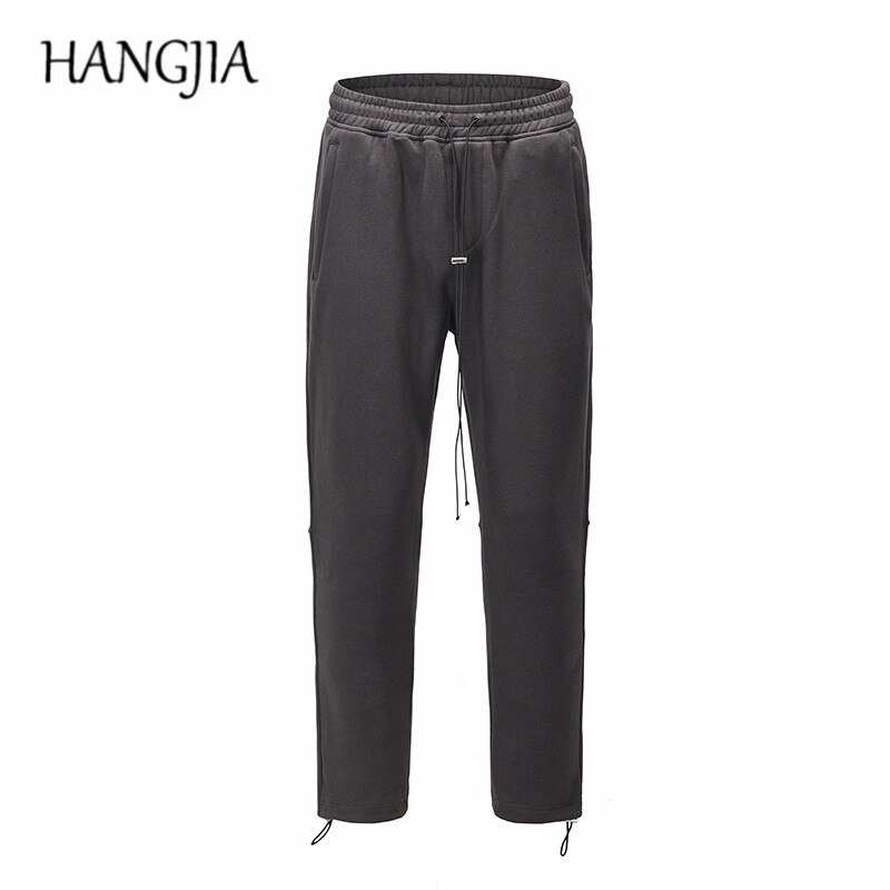 Pantalon de jogging en velours pour homme, survêtement, Streetwear urbain, gris, noir, bas, cordon de serrage, polaire réglable
