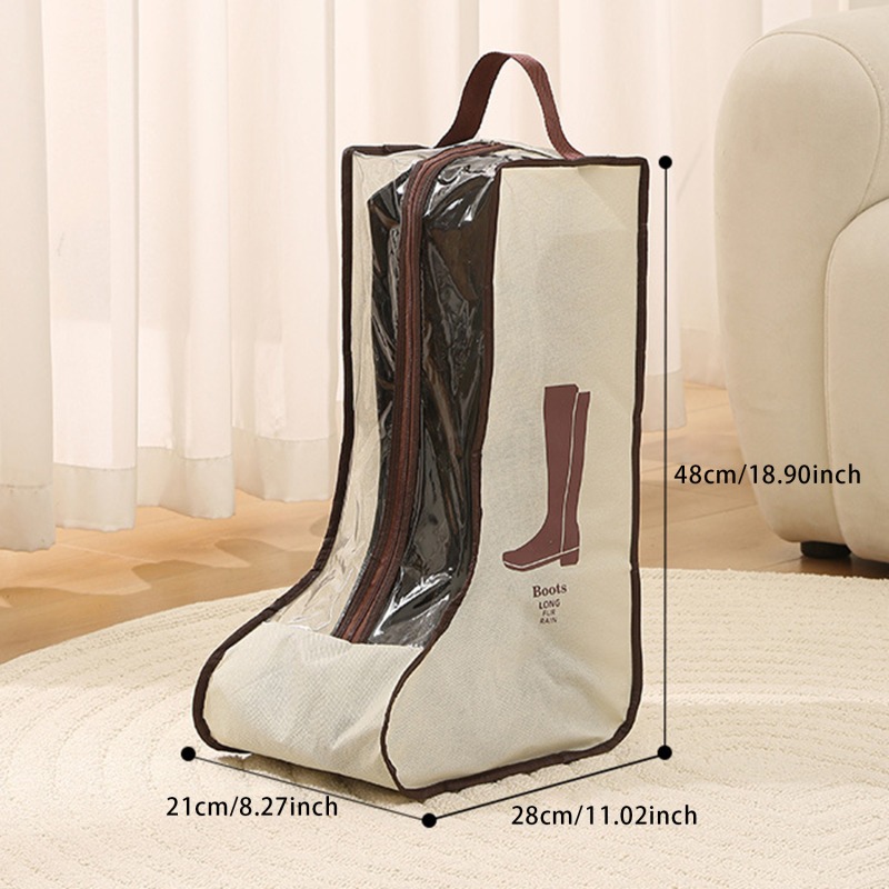 Boot Storage Bag Portable Shoes Organizer Waterproof Dustproof Protection Holder Bag for Household Travel Supplies: Blue