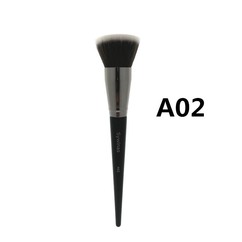 Sywinas Platte Buffing Foundation Brush # A02 Make-Up Kwasten Losse Make Up Borstel Gereedschap Kit.: Default Title