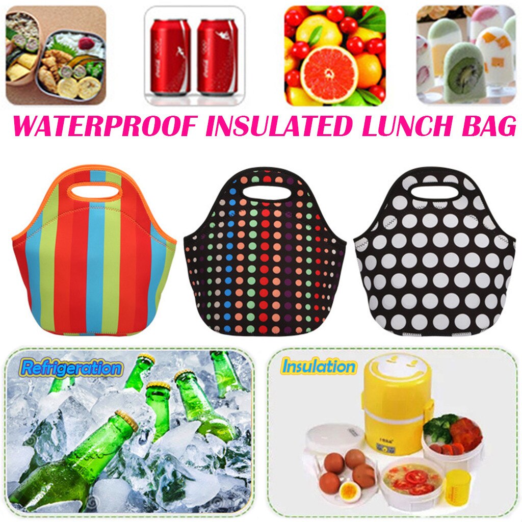 Neoprene Lunch Tote Bag Insulated Waterproof Lunch Box for Women Adults Kids Cooler Lunch Box Portable Bags пищевые пакет
