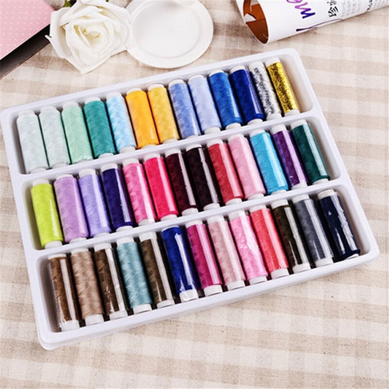 Polyester Mixed Colors All Purpose Sewing Threads Cones Set Sew thread for Hand Machines 39 Spools /set GI872488